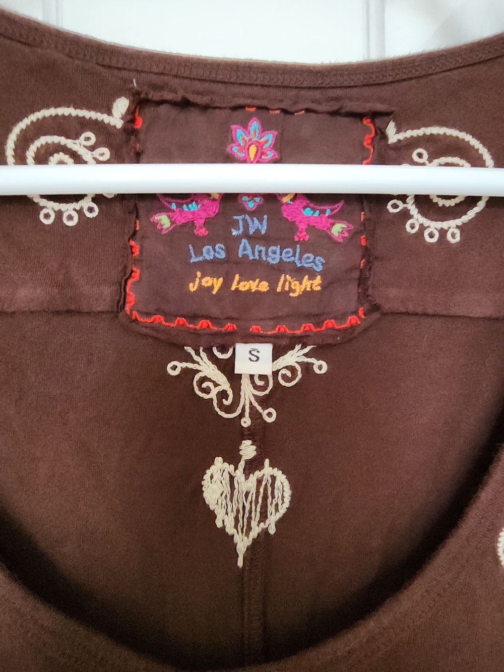 Johnny Was Lots Angeles Brown. Boho Embroidered Scoop-Neck Women’s Dress - Picture 2 of 5
